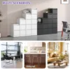 4 Drawer Metal Vertical File Cabinet with Lock Office Home Steel Vertical File Cabinet for A4 Legal/Letter Siz 4