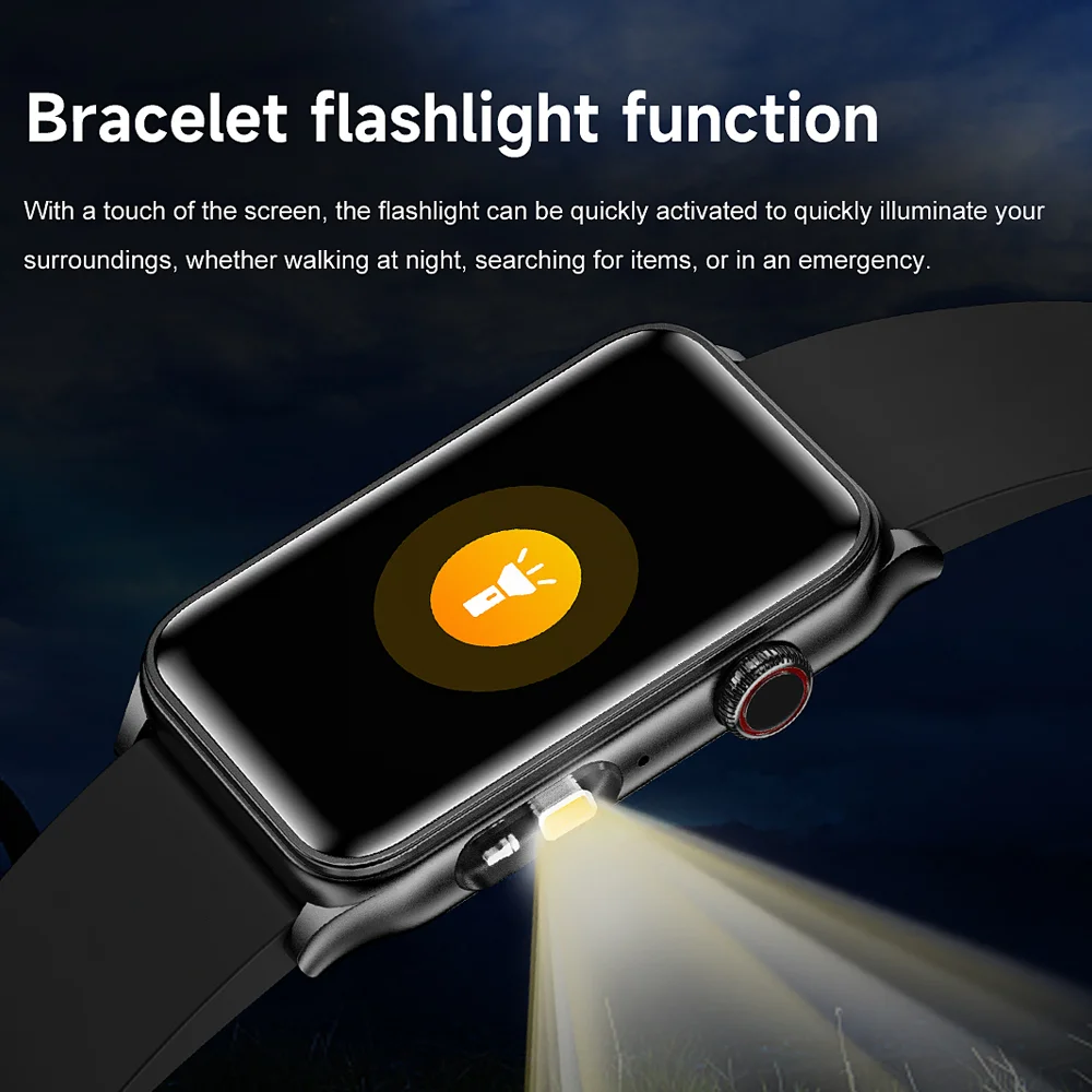 2025 New Smart Watch Men ECG+PPG Blood Pressure Blood Oxygen Health Monitor Sport Fitness AI Vocie BT Call Flashlight Smartwatch 3
