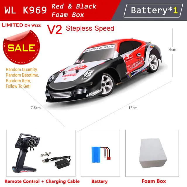 1/28 WLtoys RWD drift RCカー　K969 Amazon.co.jp: WLTOYS K969 1:28 2.4G 4WD RC Car Alloy Brushed