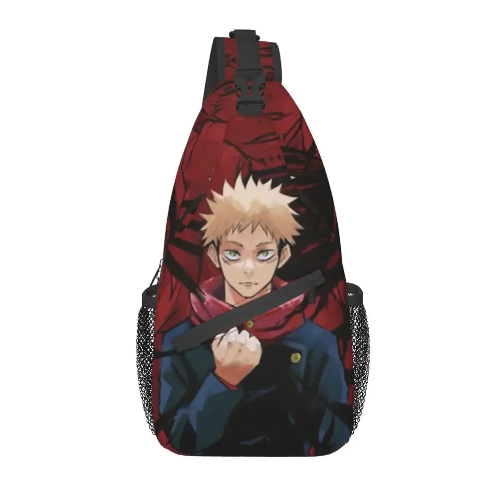 

Fashion Jujutsu Kaisen Sling Crossbody Backpack Men Yuji Itadori Anime Manga Shoulder Chest Bags for Traveling