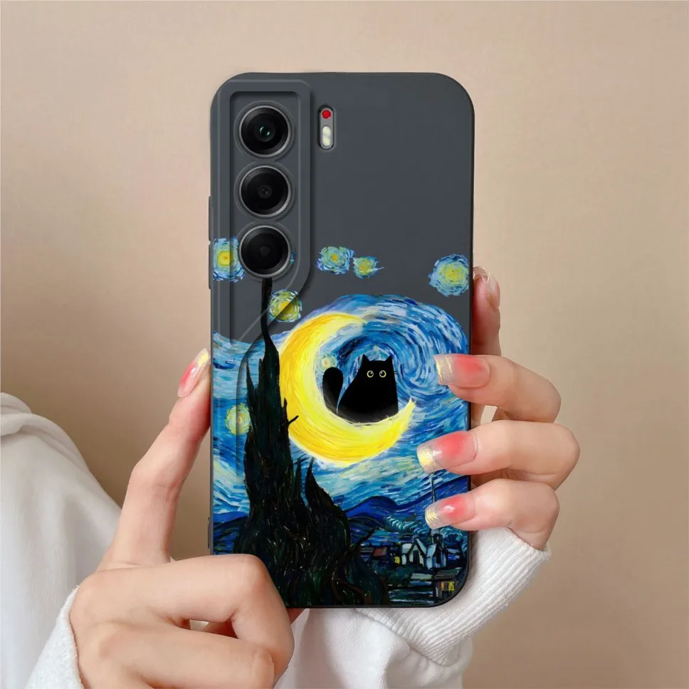 Funny Cat Silicone Soft Camera Protective Phone Case Cover