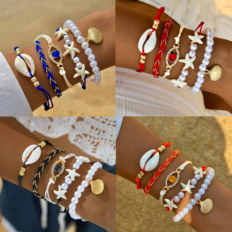 ☆TATIANA☆ Set Pearl and Color Cubic Jewel Bracelet SE0161 MUSINSA | TATIANA (Set) Pearl and Color Cubic Jewel Bracelet