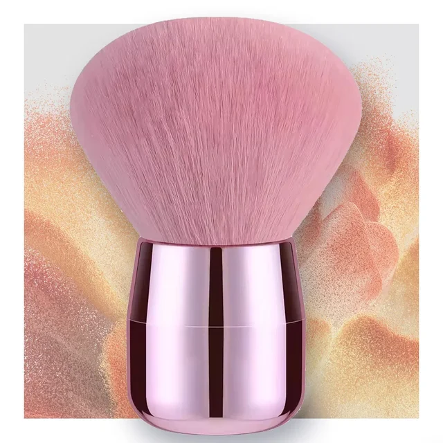 Soft Mushroom Head Loose Powder Makeup Brush, Angled Contour Brush, Large Powder Contour Blush Makeup Brush 1