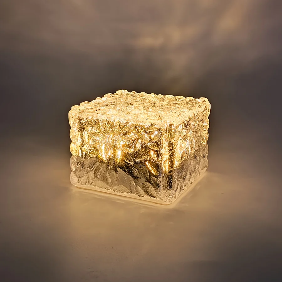 Solar Brick Lights Outdoor,  Landscape Path Lights, Solar Ground Lights  Party Outdoor Waterproof, Ice Rock Cube Lights 2