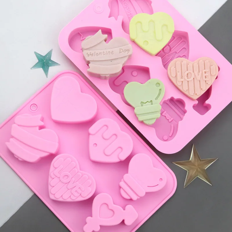 

3D Cake Molds Heart Shaped Silicone Molds Muffin Love Cookie Chocolate Baking Molds Kitchen Bakeware Fondant Decorating Tools