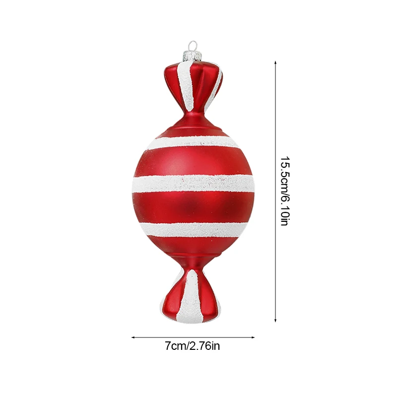 thumbnail image 1 of Colgante de bastón de caramelo con forma de piruleta de Navidad, bola colgante grande para árbol de Navidad, decoración navideña 2024 para el hogar, regalo de Año Nuevo 2025, 1 of 5