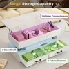 40" Lift Top Coffee Table, Coffee Tables with Storage for Living Room, Small Coffee Table with 2 Fabric Drawers & LED Lig 4