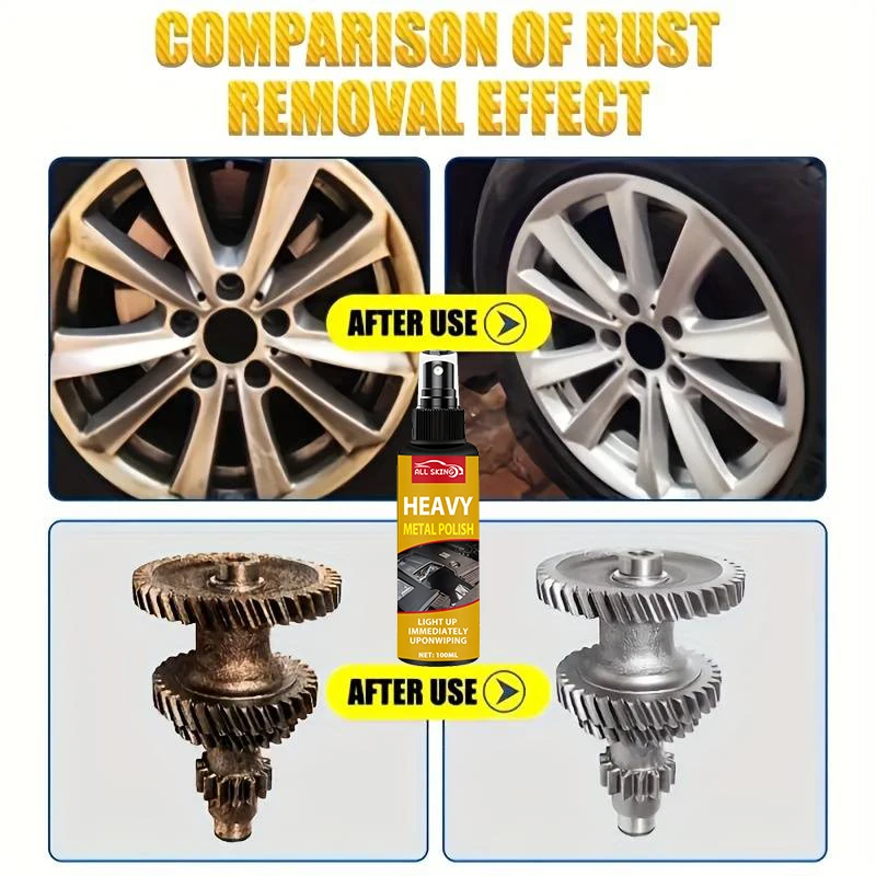 100ml Paint Rust Inhibitor Paint Rust Remover Derusting Spray Car Removal Spray Car Wheel Hub Remover Maintenance