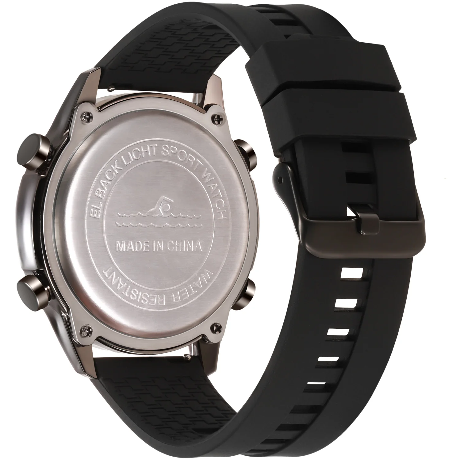 Digital Men's Wrist Watch Waterproof EL Display Outdoor Sport Watch alarm Chrono luminous Electronic Watch 12/24 hour system 3