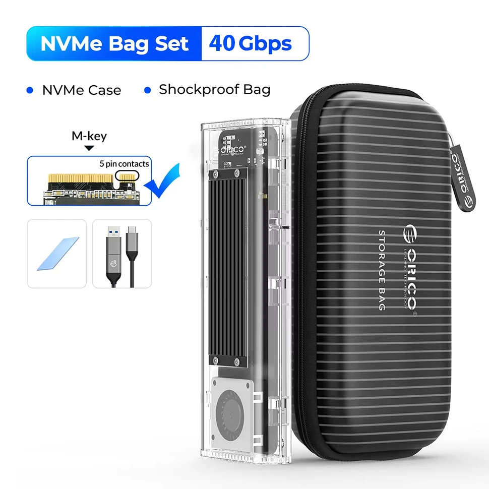 ORICO M.2 SSDNVMeケース Thunderbolt 40Gbps Amazon.com: ORICO 40Gbps NVMe SSD Enclosure, M.2 to USB-C