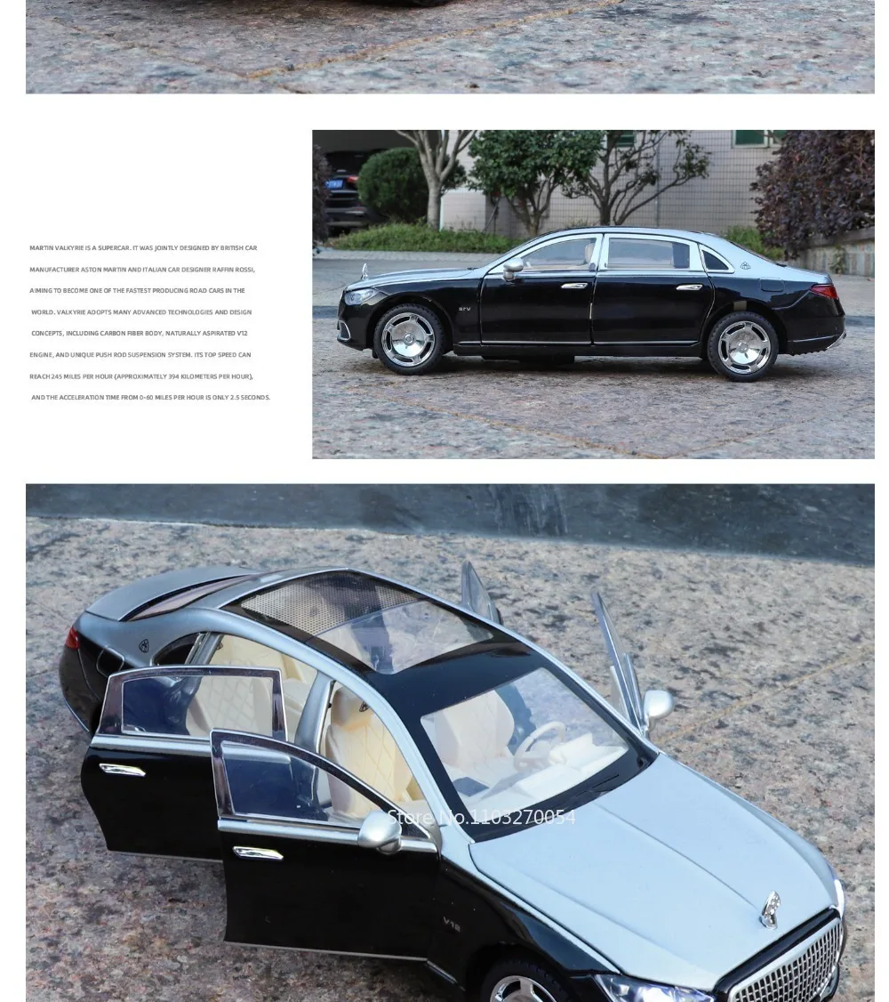 1:24 Alpha S680 Miniaturmodell Spielzeug Druckguss Legierung Auto mit Sound und Licht Rückziehfunktion Automatische Tür Vorderradlenkung Kinder Sammlerstück – Detail 34