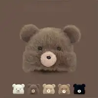 Pullover Hat Cute Cartoon Bear Ears Plush Female Autumn Winter Warm Ear Knitted Hat Cold Hat Tide 1