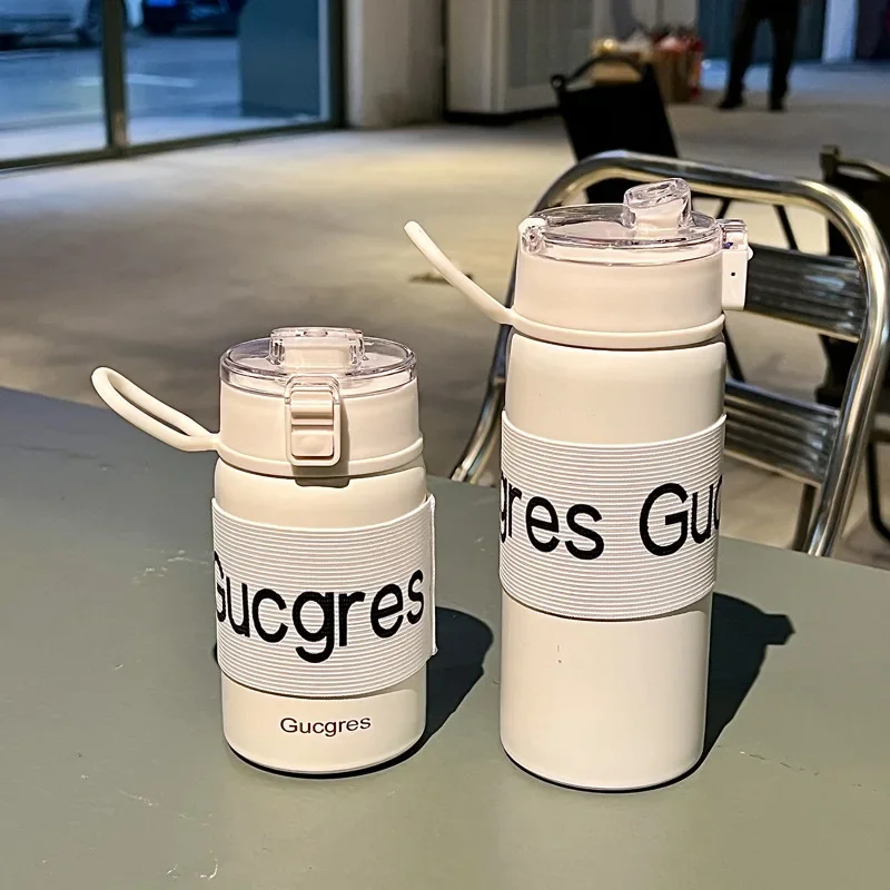 

Stainless steel insulated cup with tea partition, ins student portable cup,high appearance water bottle,large capacity water cup