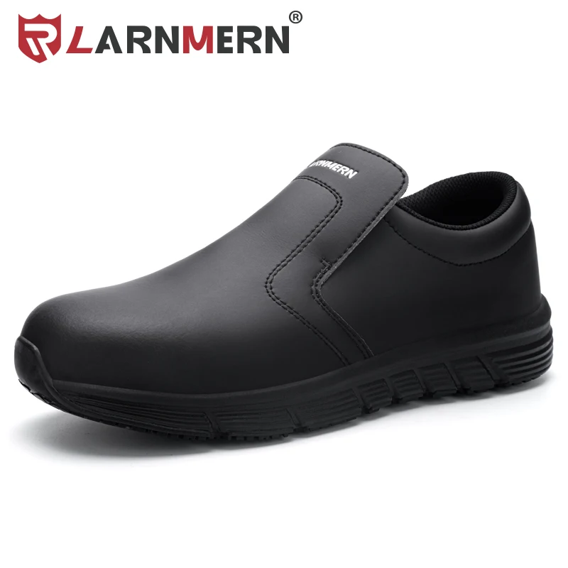 Ymiytan Men Kitchen Shoe Slip On Safety Clog Puncture-proof Chef Shoes  Hotel Waterproof Oil Resistant Work Garden Boots Black 7.5 