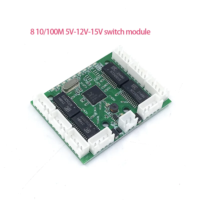 

Unmanaged 8port 10/100M industrial Ethernet switch module PCBA board OEM Auto-sensing Ports PCBA board OEM Motherboard