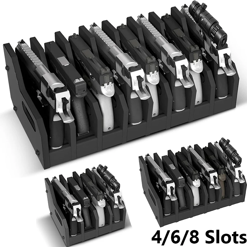 Pistol Rack 4/6/8 Slots Foam Gun Display Stand Unversal Handgun Holder