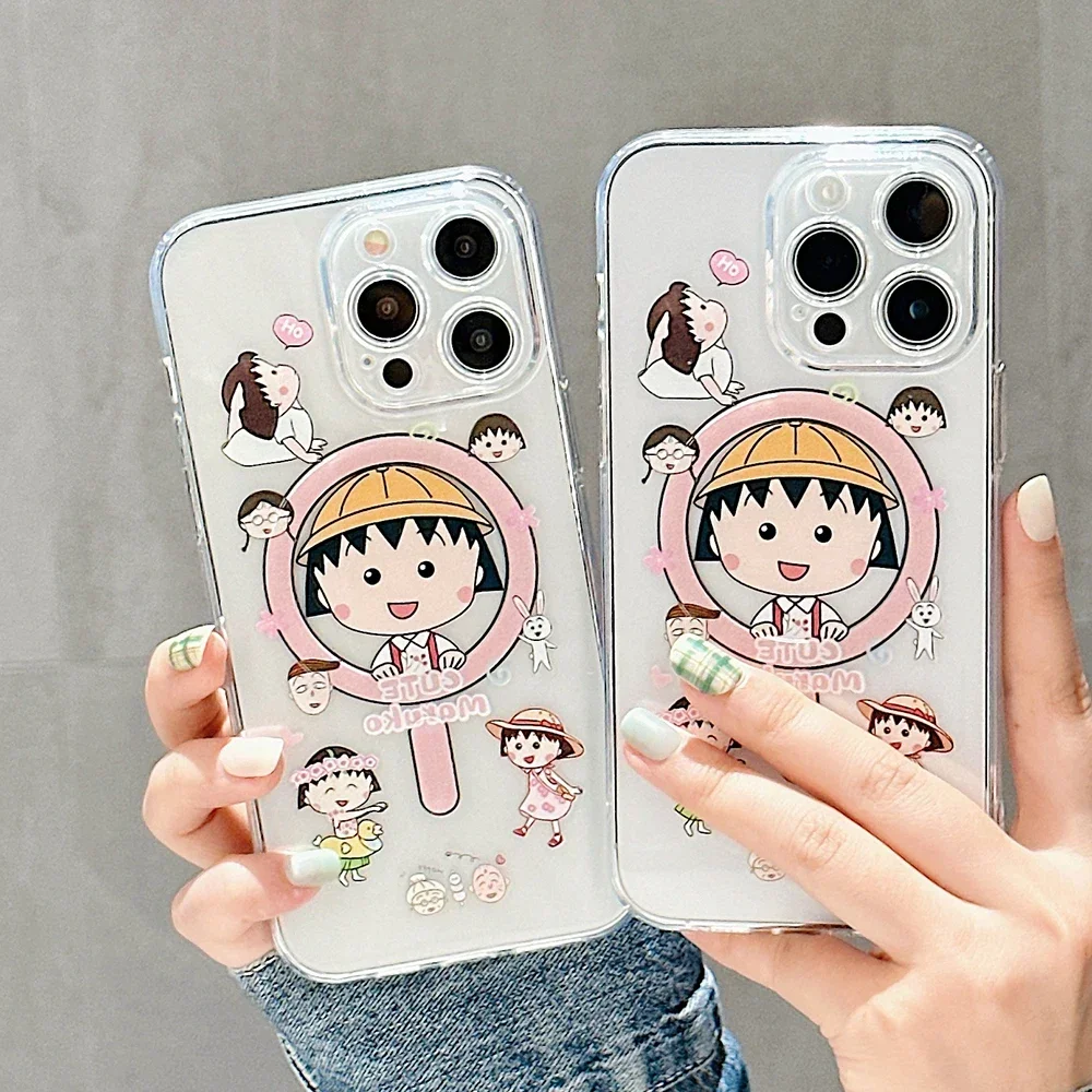 حافظة هاتف مغناطيسية كارتونية تشيبي إم ماروكو تشان...