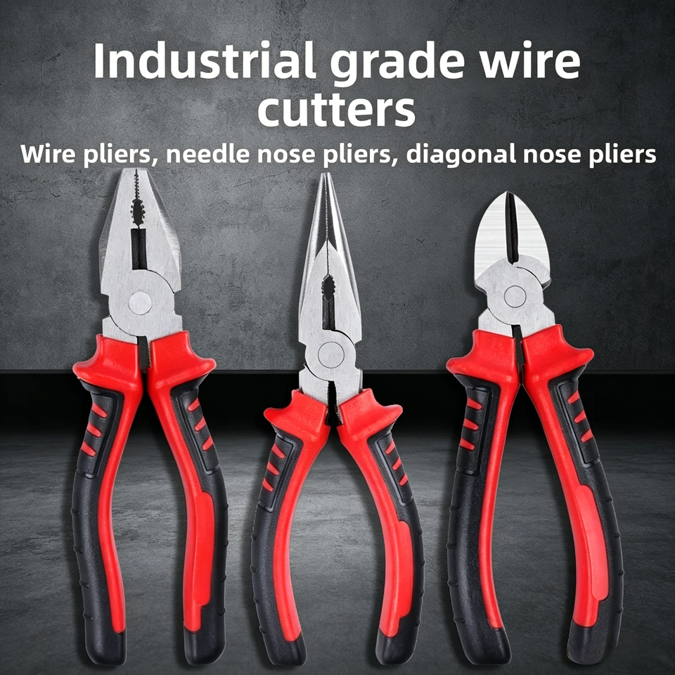 Electric Wire Pliers Large Opening Sharp Multifunction Tool for Cutting Twisting Gripping Metal Wires Heavy Duty Industrial Tool