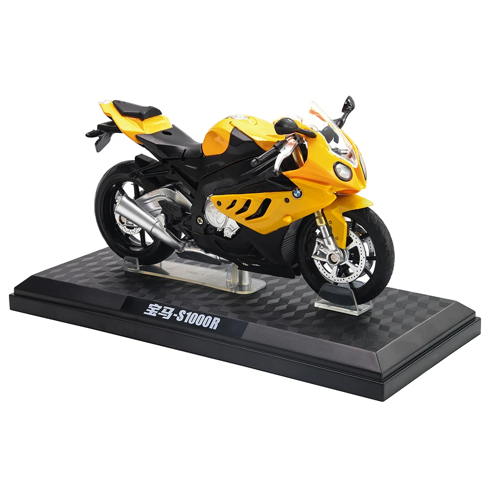 Premium Tricolor Alloy Motocross Motorcycle Model Toy - Static Die-Cast Collectible Gift