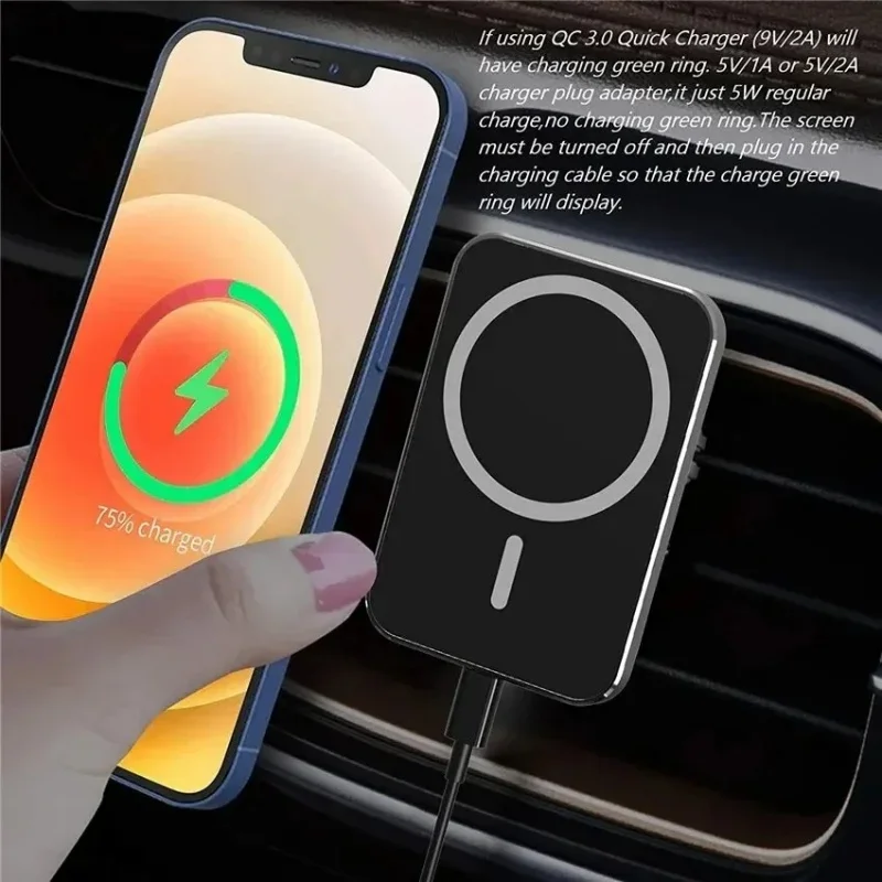 30W Magnetic Wireless Charger Car Charge For MagSafe iPhone 16 15 Pro Max Xiaomi Samsung Xiaomi Air Vent Clip Phone Holder Stand