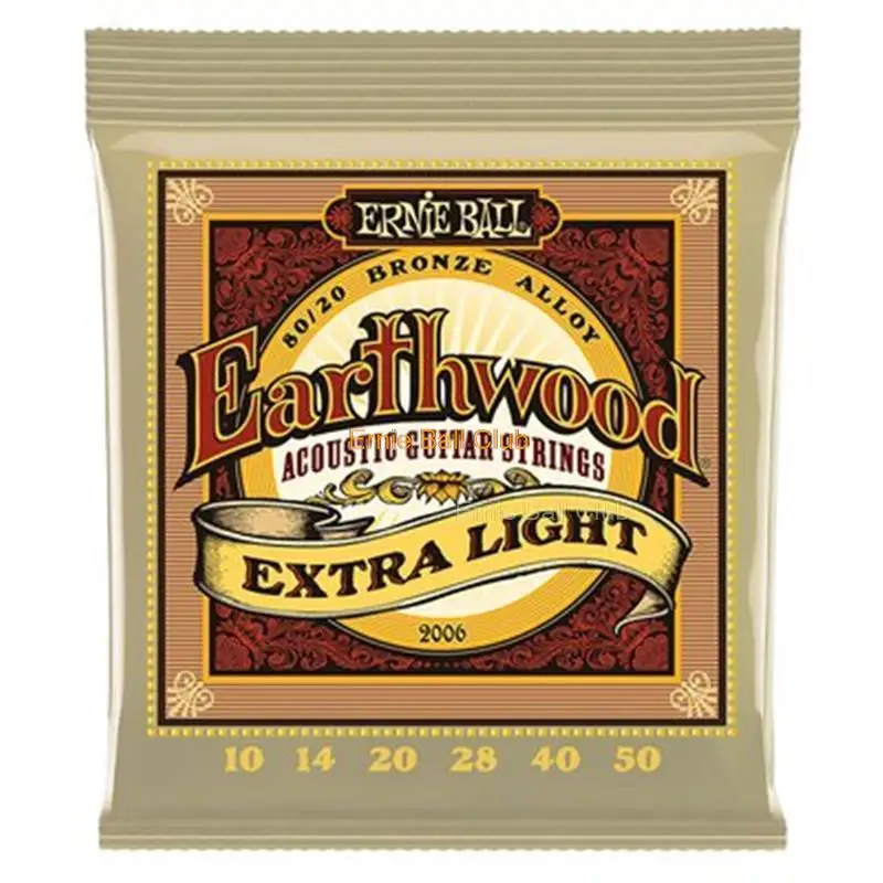 Ernie Ball Acoustic Guitar Strings Set Earthwood Bronze Strings For Guitar Musical Instruments