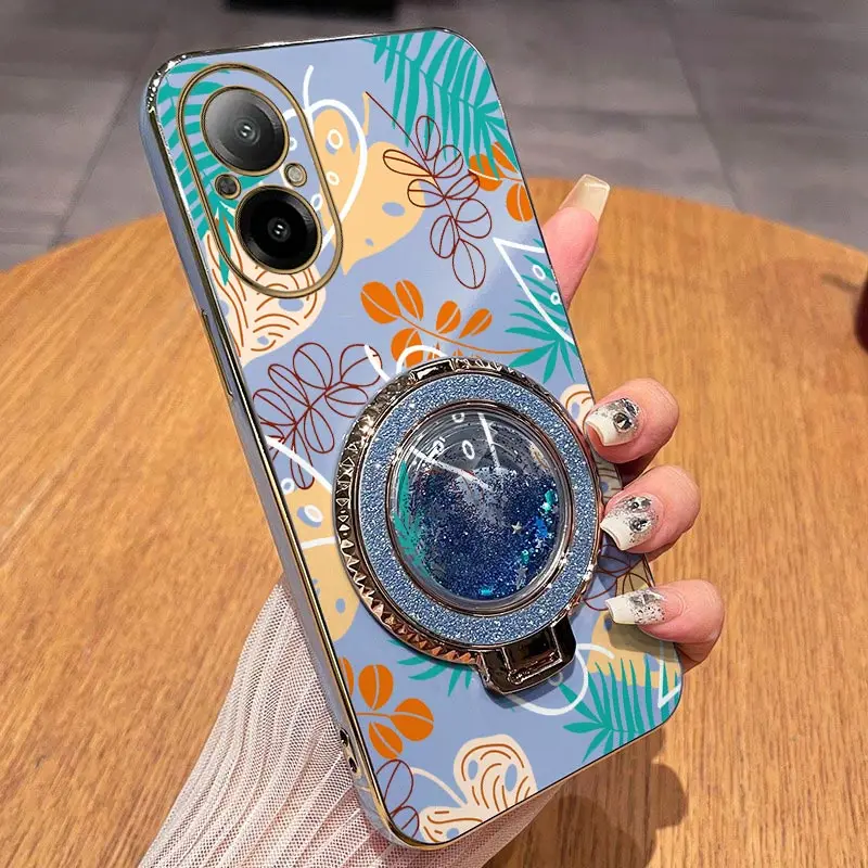 Elegant Leaf Plating Phone Case - Luxurious Design, Enhanced Protection