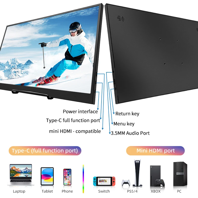 ޴ ܺ ̹ ÷ , Ʈ  ° ȭ, CŸ HDMI ȣȯ, ġ Xbox PS5 , 17.3 ġ