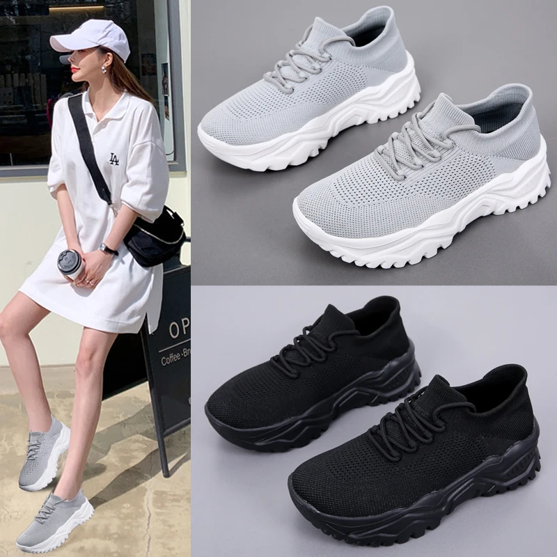 Spring MD sole low cut mesh breathable socks shoes, ultra light sports running shoes, casual shoes