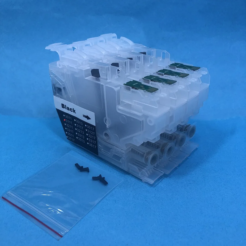 

4Pcs LC3111 LC3111XL Empty Refillable Ink Cartridge with Chip for Brother DCP-J972N DCP-J973N-W/B DCP-J572N MFC-J893N