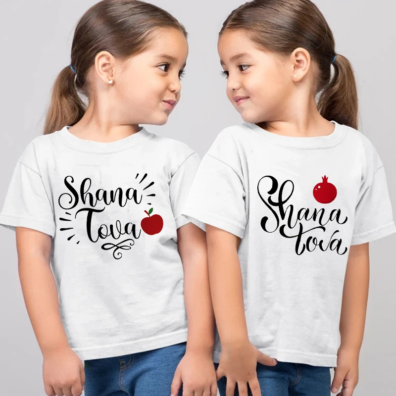

Kids Clothes Girls Summer Baby Boy Clothes Cotton One-pieces Clothes Children Shana Tova Print Clothing Kids Short Sleeve Wear