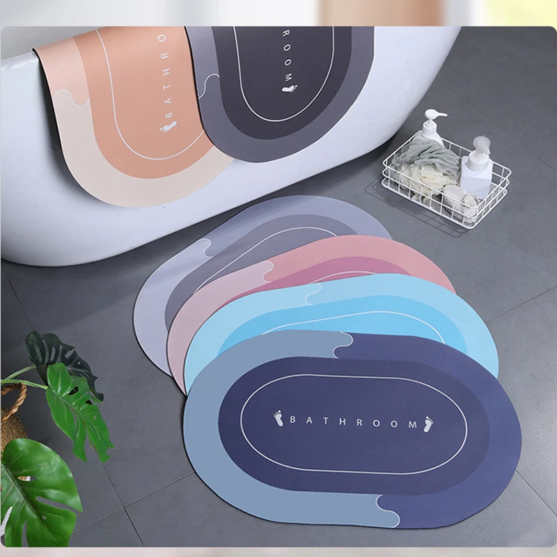 1PCS Super Absorbent Bathroom Mat Bath Mats Quick Drying Bathroom Rug