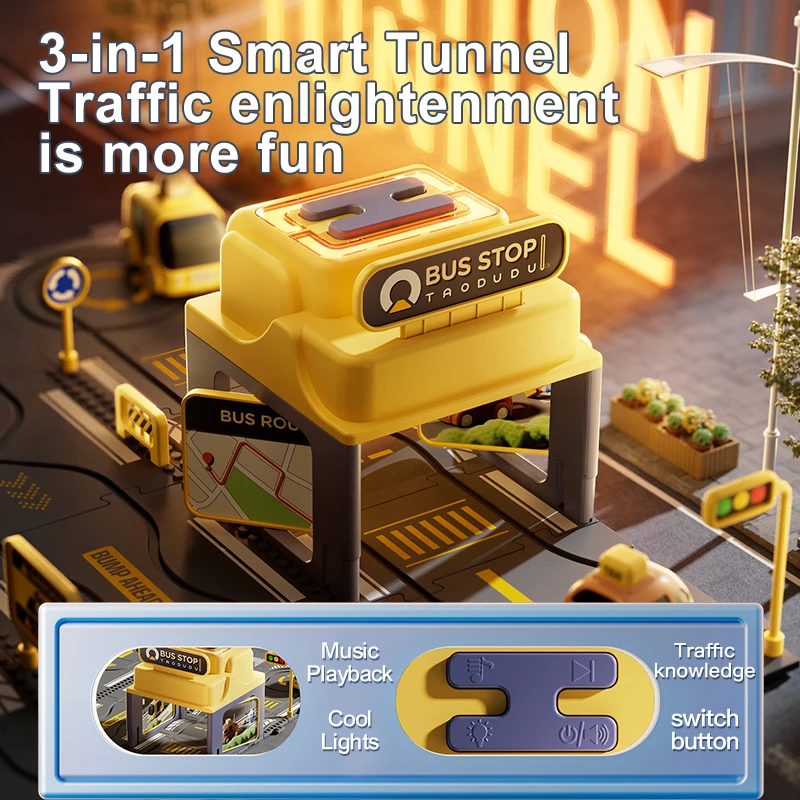 Urban Puzzle Rail Car Children's Rail Car Toy Puzzle Small Train Electric Girl 3 Years 6 Boys New Year's Gift