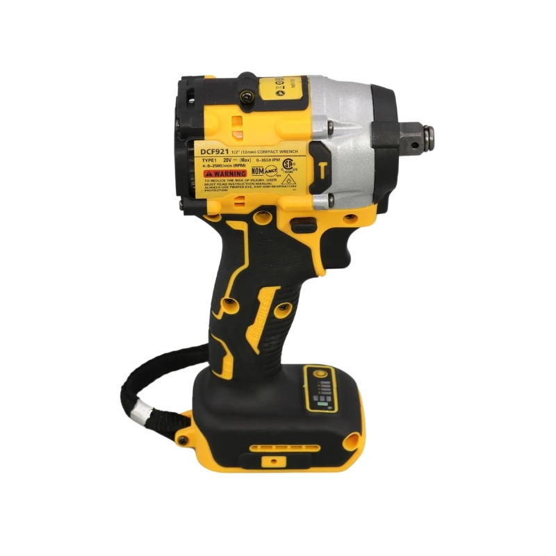 Dewalt 충전식 무선 임팩트 렌치, 높은 토크, 205Nm, 역방향, 2500rpm, 3550Ipm, 범용 Dewalt 20v 및 18v 배터리, DCF921