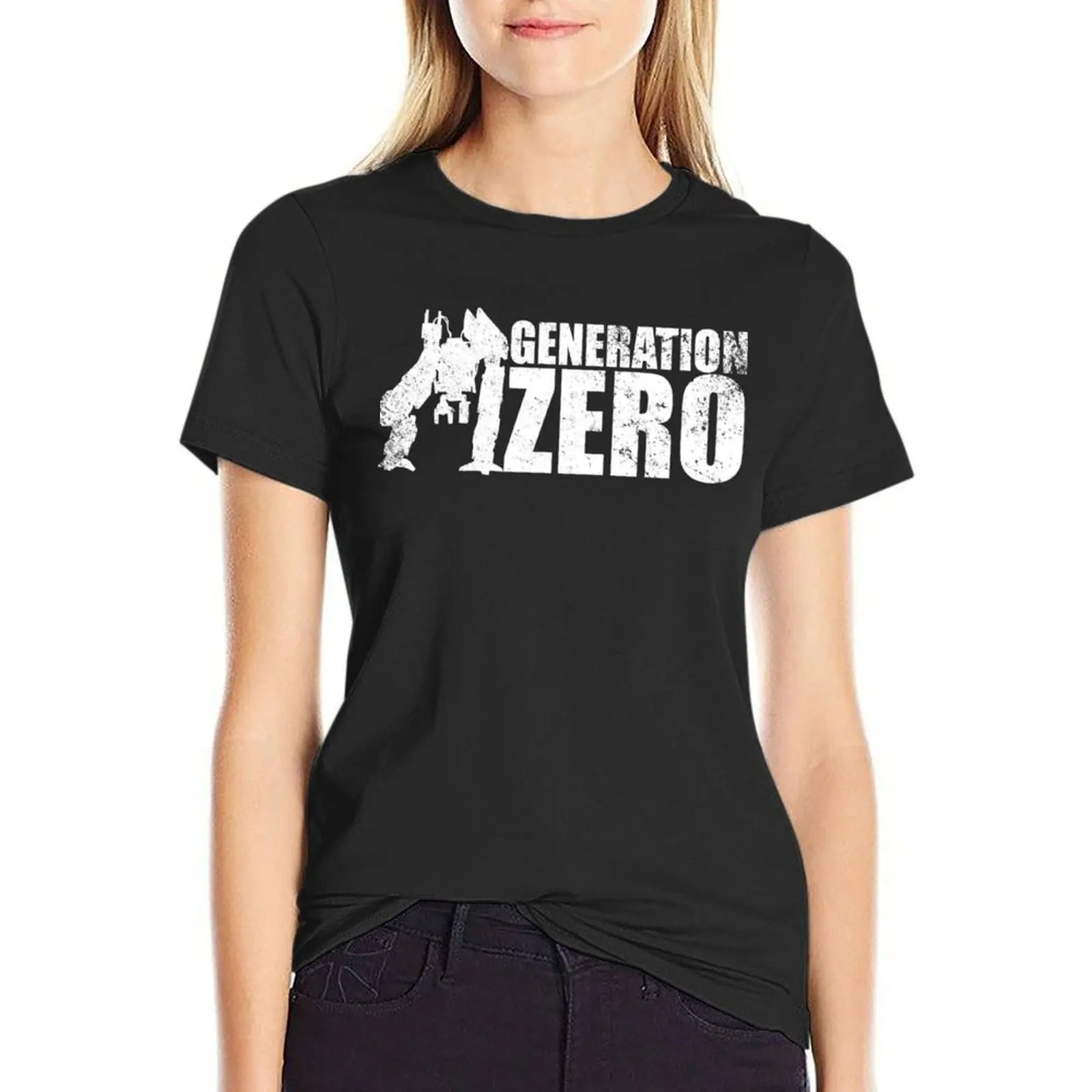 

Generation Zero Game Essential T-Shirt anime clothes funny lady clothes white t shirts for Women