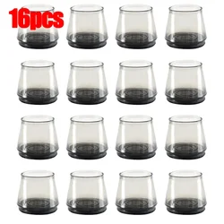 Premium Silicone Felt Chair Leg Protectors for Hardwood Floors - Scratch - Resistant Furniture Pads (Black - 16pcs)