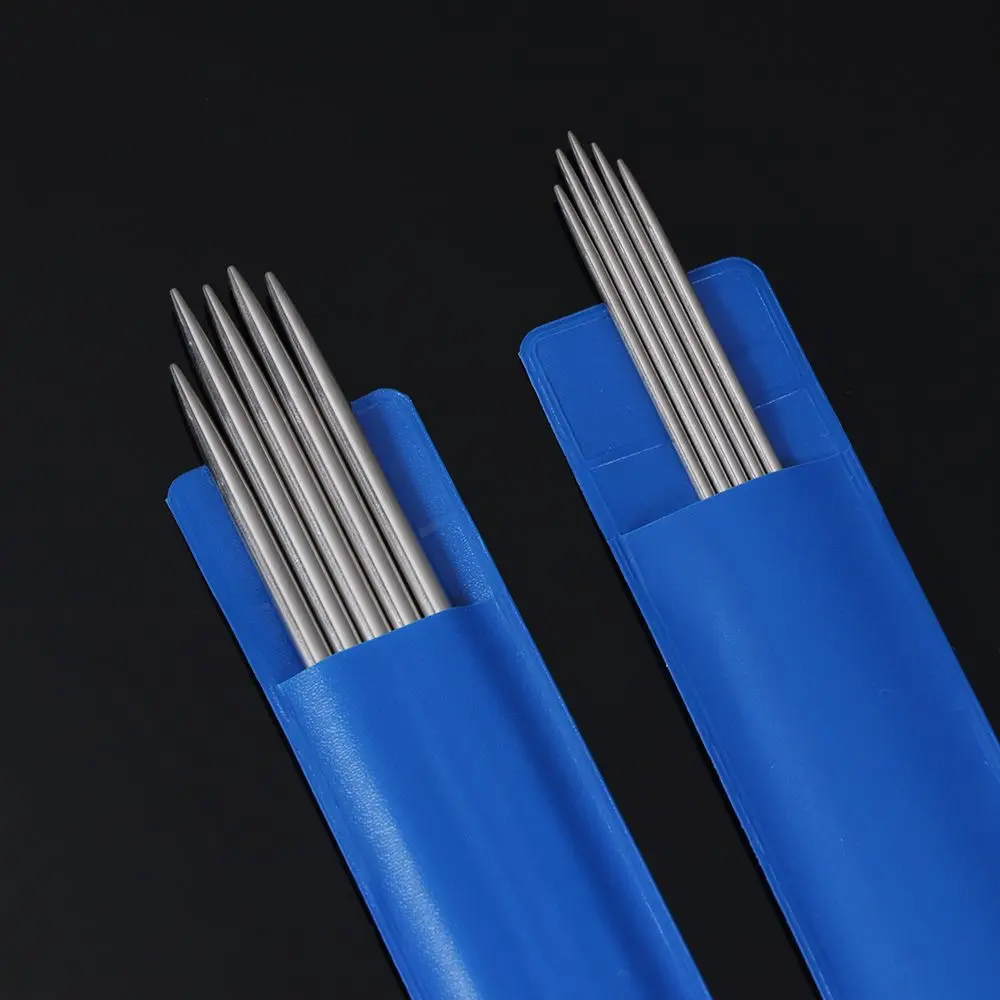 5Pcs Size 2-5mm Straight Knitting Needles DIY Sweater Weave Knitting Tools Stainless Steel Crochet Hooks Metal Crochet