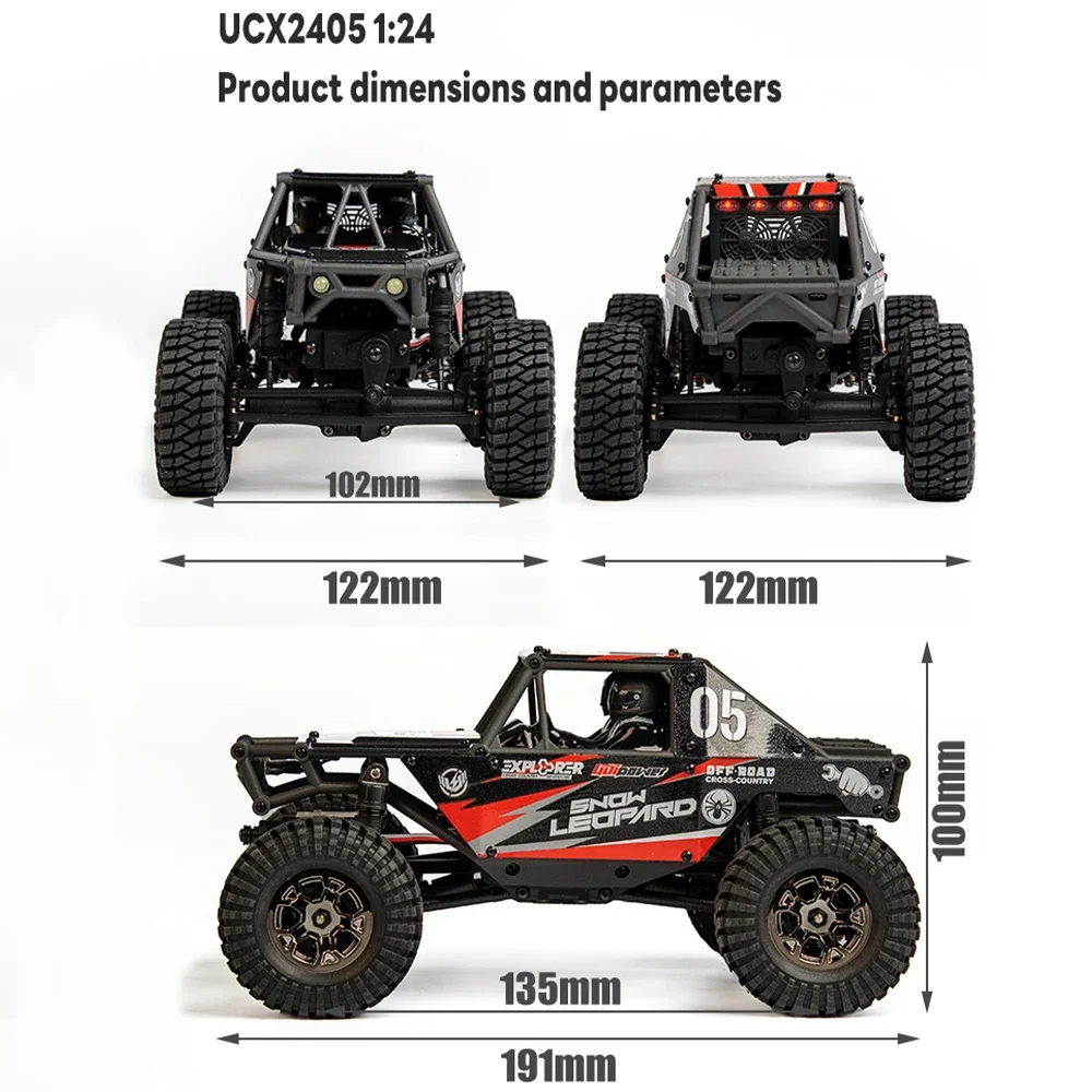 1/24 RC クローラー UDIRC UCX2405 ブラシレス/ブラシ付きモーター 4WD