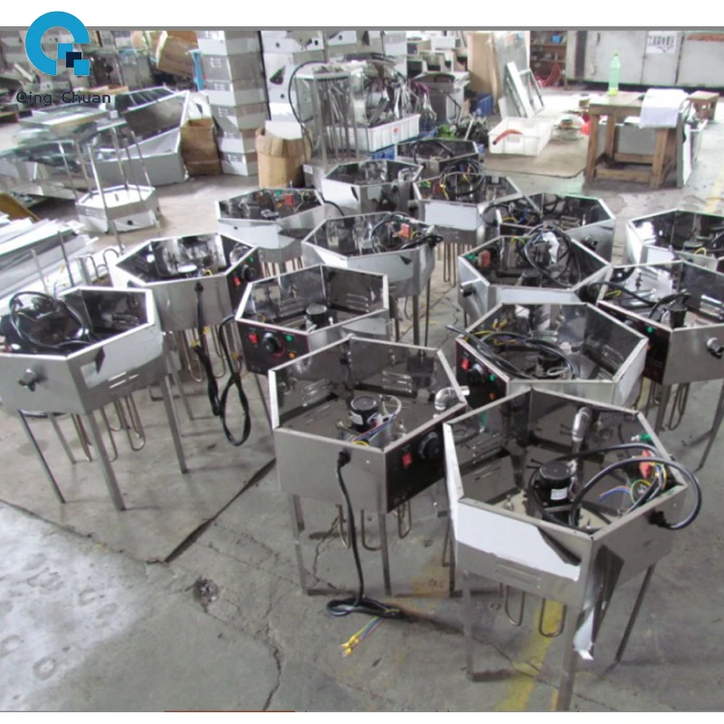 Qingchuan Rotary Corn Grill Grilled Chicken Wing Machine Corn Glass Display Cabinet Rotary Grill