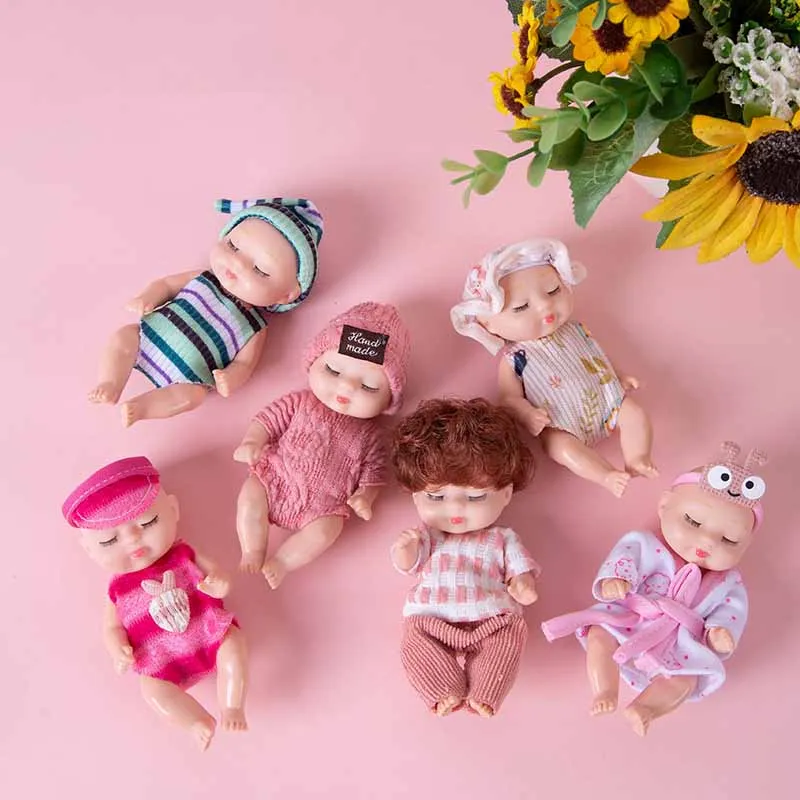 3 Inch Bjd Doll Cute Baby Sleep Simulation Reborn Doll Girl Princess Sleep Kids Play House Toys Joints Movable Mini Dolls bjd dolls,reborn dolls