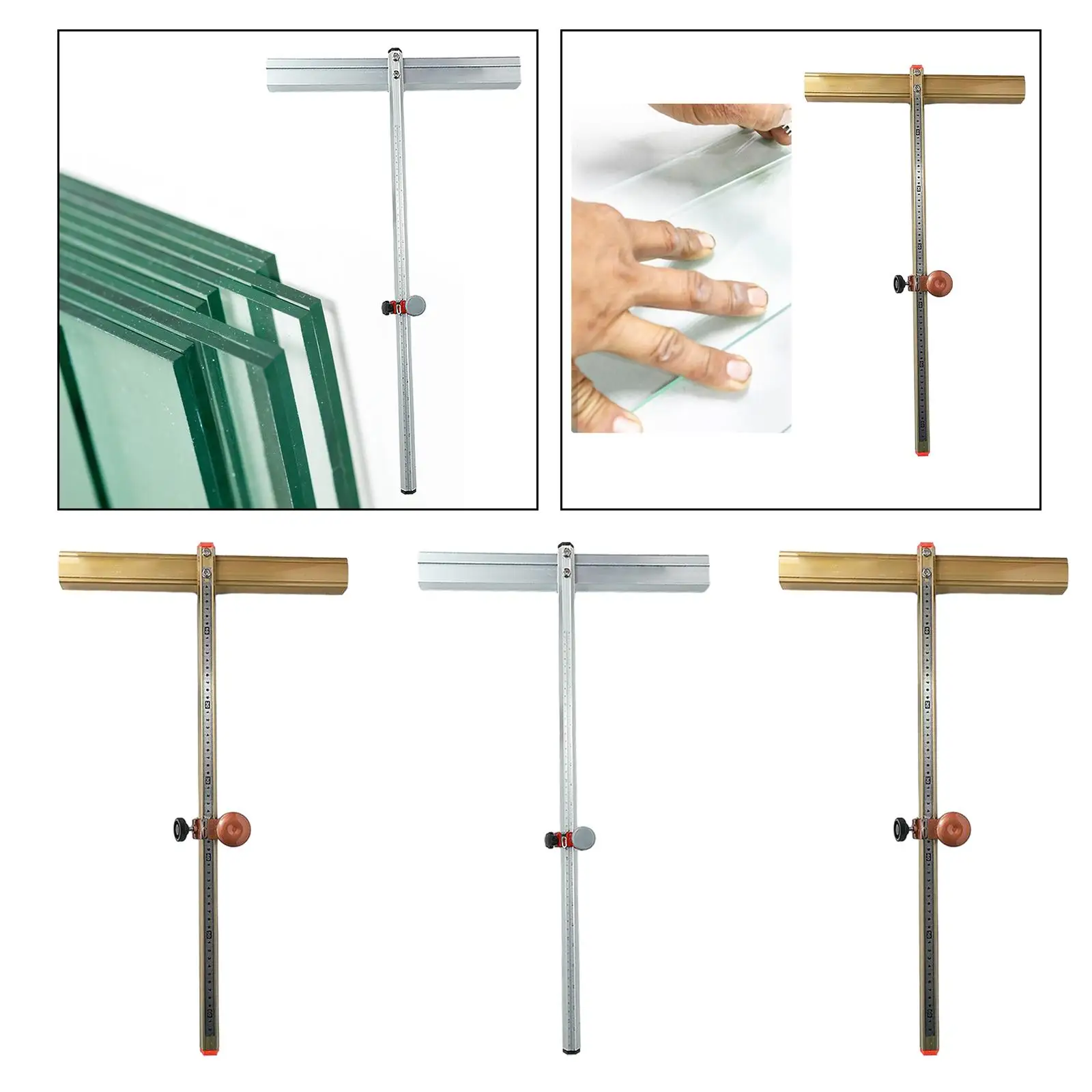 T Glass Cutter Glass Strip Cutter Practical Self Controlled Oiling Breaker Tile Cutting Tool for Porcelain/Ceramic Tile