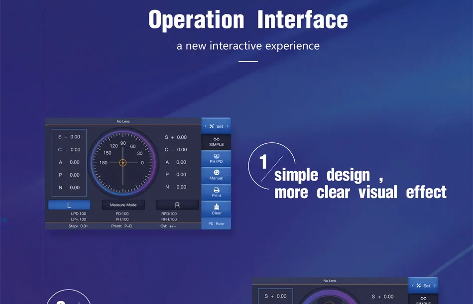 2024 New Coming 7-inch Touch Screen Focimeter Lensometer Digital Auto Lens Meter Free Shipping UV Optional Printer PD PH