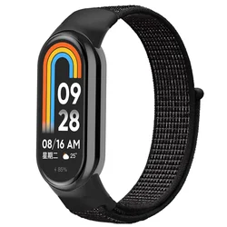 Breathable Nylon Strap Wristband for Smart Watches - Versatile and Stylish Accessory (Reflective black)