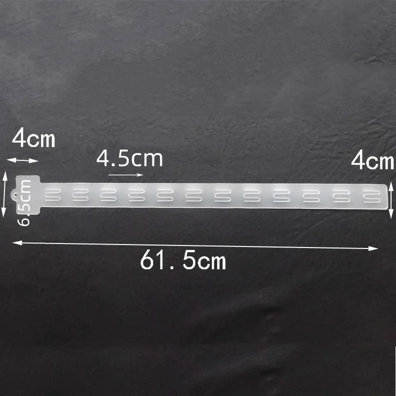 220pcs L61cm 플라스틱 PP 클립 스트립 교수형 상품 프로모션 디스플레이 슈퍼마켓 매장