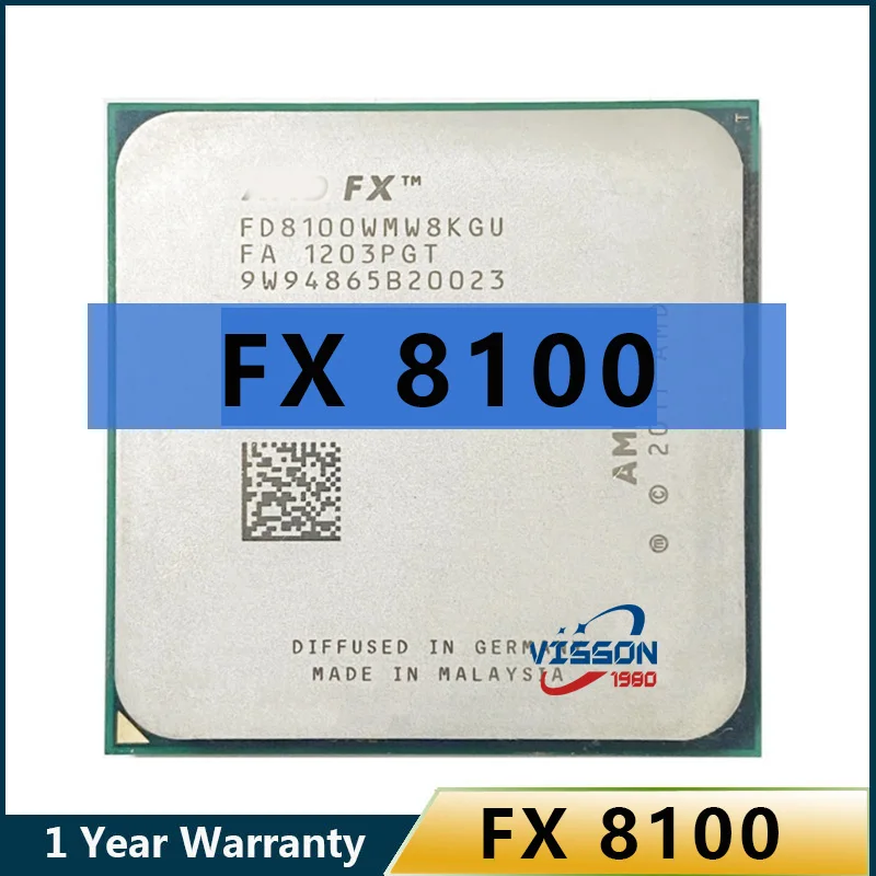 

FX-Series FX-8100 FX 8100 2.8 GHz Eight-Core CPU Processor FD8100WMW8KGU Socket AM3+