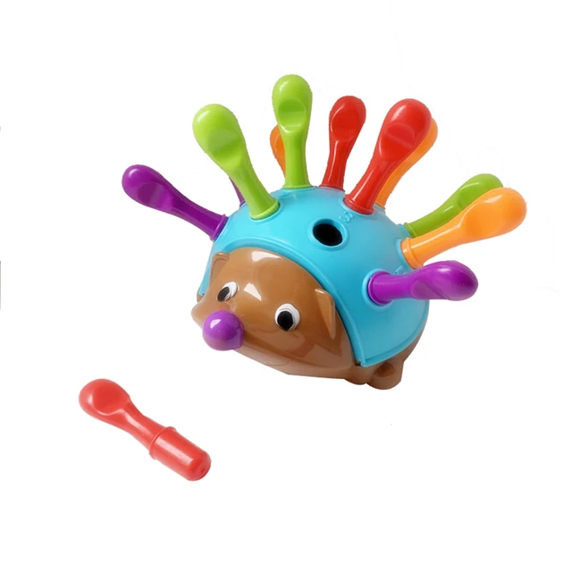 Children Insert Hedgehog Educational Toys Montessori Building Model Set Centralized Training Hand Eye Coordination 4