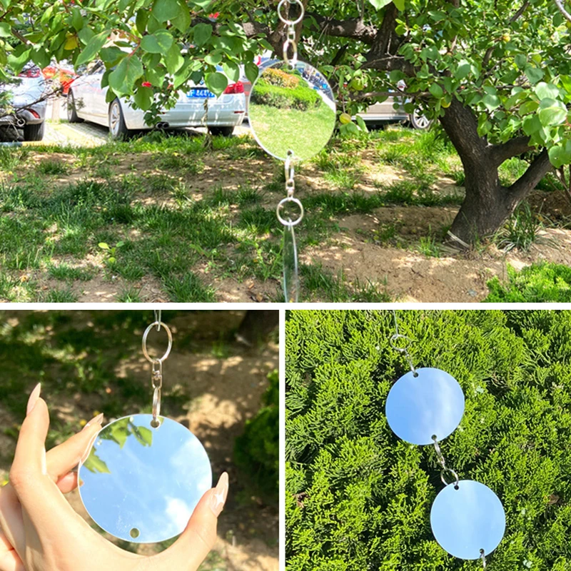1PC Extra Bright Reflective Owl Discs Animal Scare Tool Creative Bird Repeller Bird Repellent Mirrors Agricultural Scare