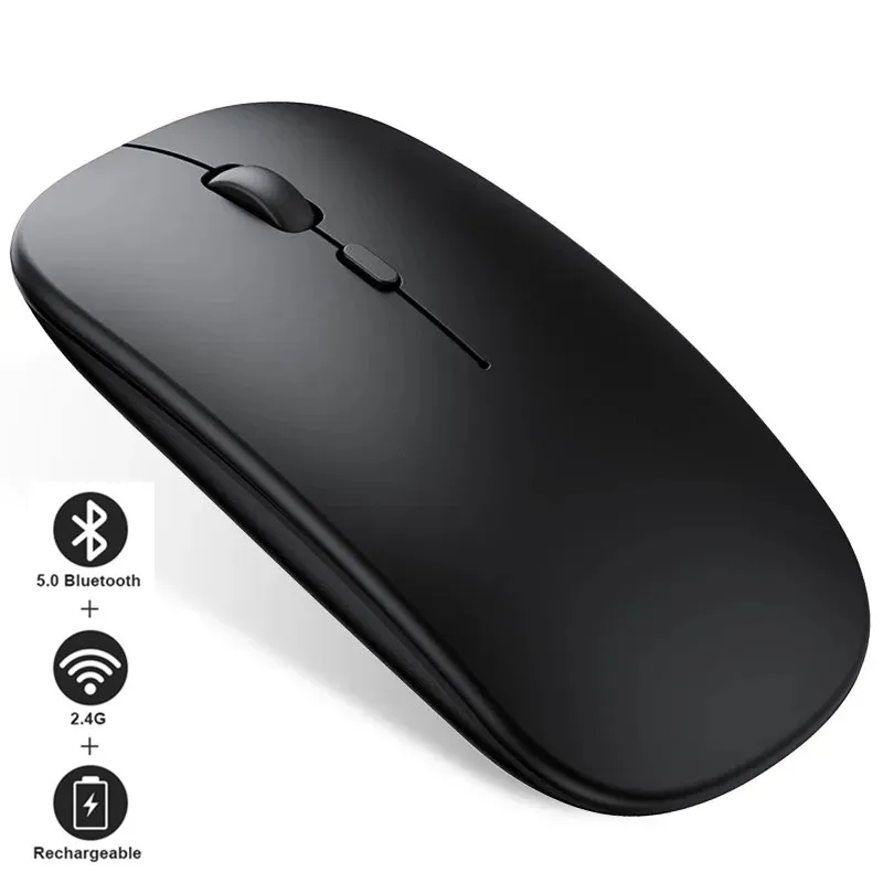 Rato sem Fio Bluetooth para Huawei Dell Xiaomi Apple 2.4g Modo Duplo 5.0 Silencioso Recarregável Alta Qualidade