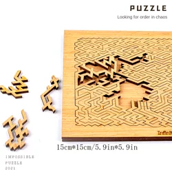 Enigmatic Challenge: Mind - Bending Clear Wooden Jigsaw Puzzle (Wooden Puzzle)