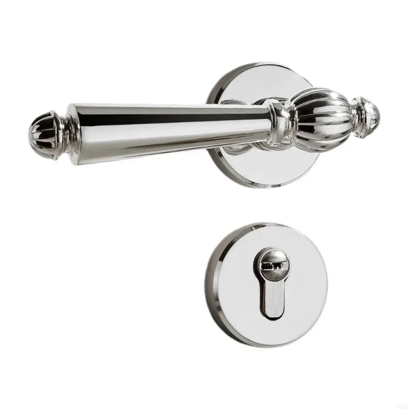 A52C 1 Set Zinc Alloy Door Handle Lock Modern Door Handles homes Security Lock set for homes Renovations & Security