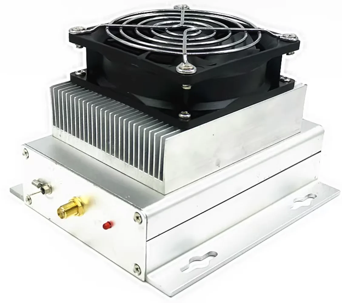 

UHF 400-470MHZ 433MHZ 125W Ham Radio Power Amplifier Interphone RF Power Amplifier + Heatsink + Fan